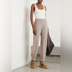 Lauren Manoogian Beige Arch Track Sweater Pants